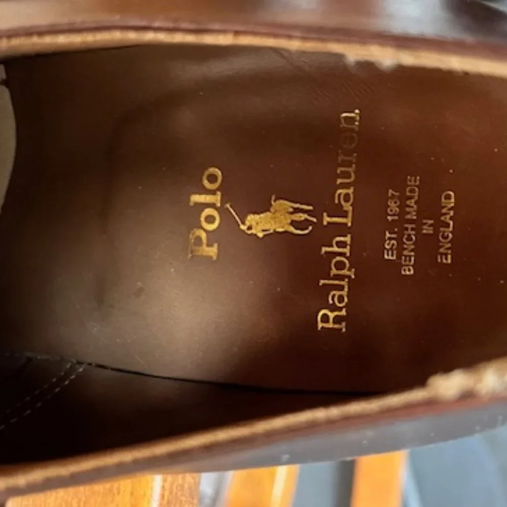 Polo Ralph Lauren Brown Leather Single Monkstrap Shoe Size 12D - Picture 4 of 7